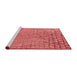 Sideview of Machine Washable Transitional Red Rug, wshpat781rd