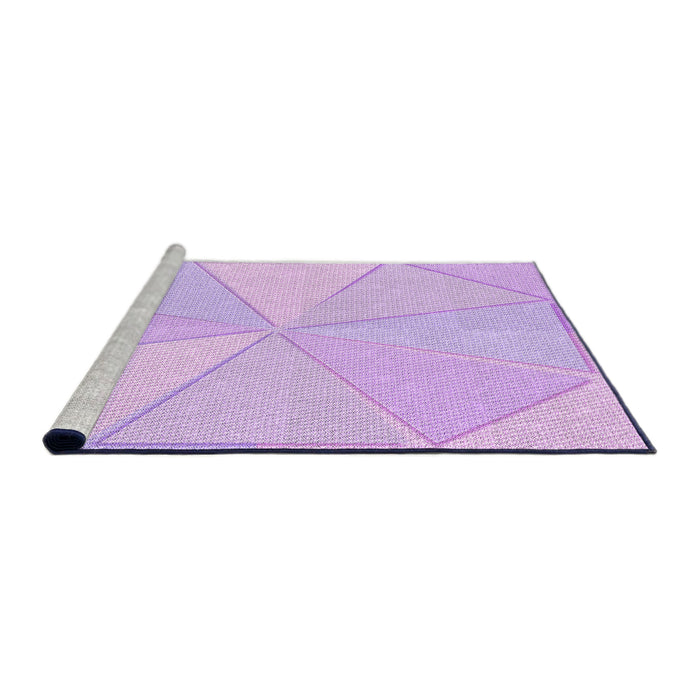 Sideview of Machine Washable Transitional Violet Purple Rug, wshpat782pur