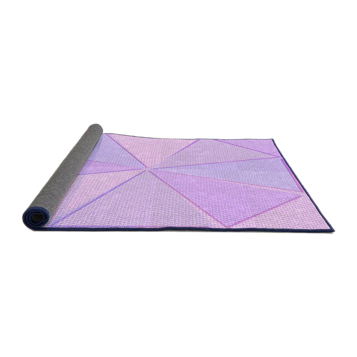 Thickness of Patterned Violet Purple Rug, pat782pur