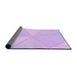 Thickness of Patterned Violet Purple Rug, pat782pur