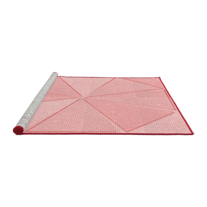 Sideview of Machine Washable Transitional Pastel Red Pink Rug, wshpat782rd