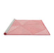 Sideview of Machine Washable Transitional Pastel Red Pink Rug, wshpat782rd