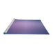 Sideview of Machine Washable Transitional Deep Periwinkle Purple Rug, wshpat783blu