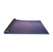 Thickness of Patterned Deep Periwinkle Purple Rug, pat783blu