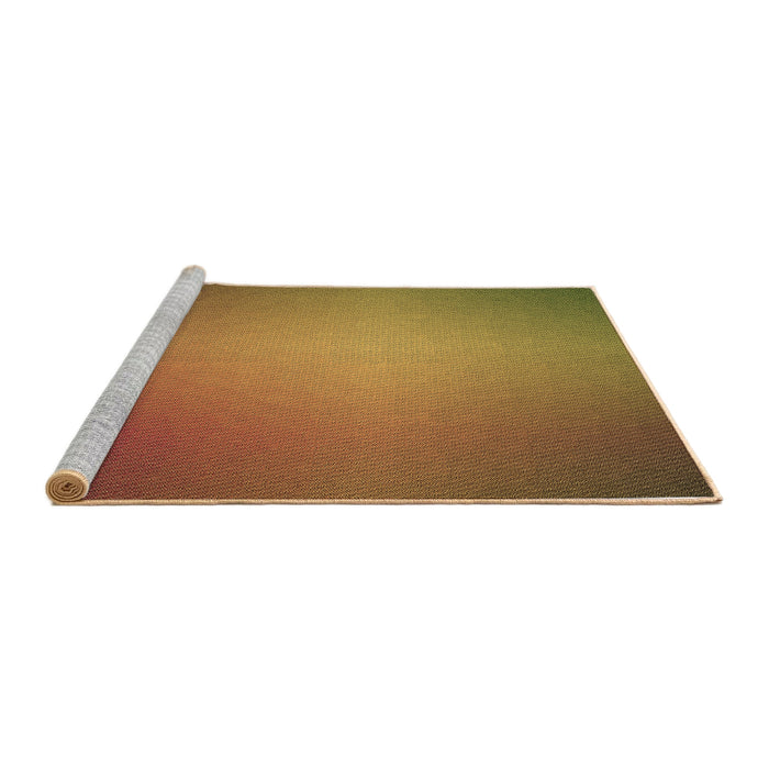 Sideview of Machine Washable Transitional Caramel Brown Rug, wshpat783brn