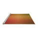 Sideview of Machine Washable Transitional Neon Orange Rug, wshpat783org