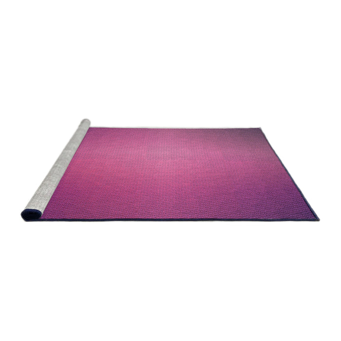 Sideview of Machine Washable Transitional Neon Pink Rug, wshpat783pur
