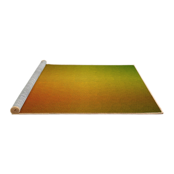 Sideview of Machine Washable Transitional Mahogany Brown Rug, wshpat783yw