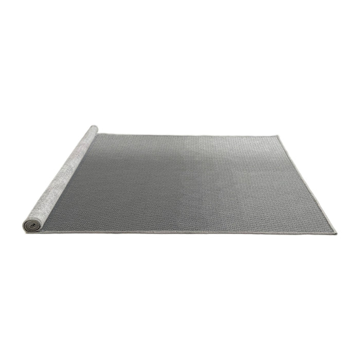 Sideview of Machine Washable Transitional Cloud Gray Rug, wshpat784gry