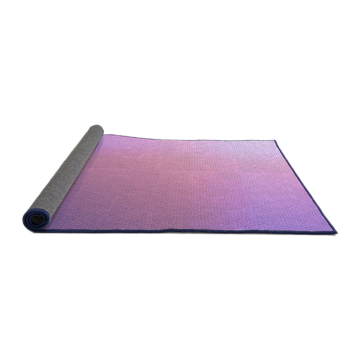 Thickness of Patterned Violet Purple Rug, pat784pur