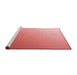 Sideview of Machine Washable Transitional Light Coral Pink Rug, wshpat784rd