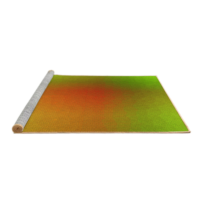 Sideview of Machine Washable Transitional Pistachio Green Rug, wshpat785yw