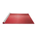 Sideview of Machine Washable Transitional Red Rug, wshpat786rd