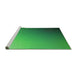 Sideview of Machine Washable Transitional Neon Green Rug, wshpat787grn