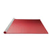 Sideview of Machine Washable Transitional Red Rug, wshpat788rd