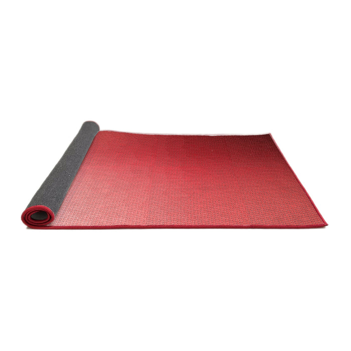 Thickness of Patterned Red Rug, pat788rd