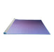 Sideview of Machine Washable Transitional Amethyst Purple Rug, wshpat789blu