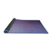 Thickness of Patterned Amethyst Purple Rug, pat789blu