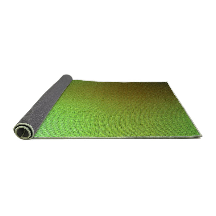 Thickness of Patterned Green Rug, pat789grn