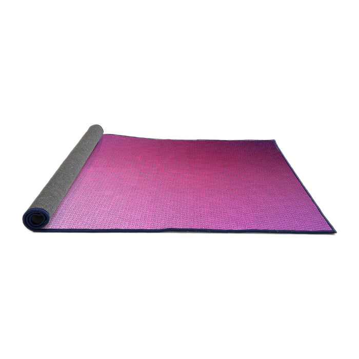 Thickness of Patterned Deep Pink Rug, pat789pur