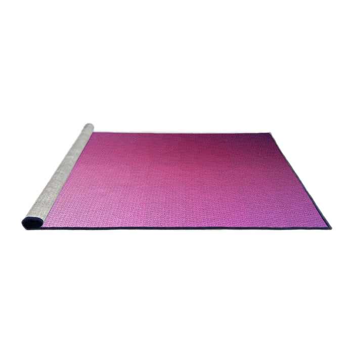 Sideview of Machine Washable Transitional Deep Pink Rug, wshpat789pur