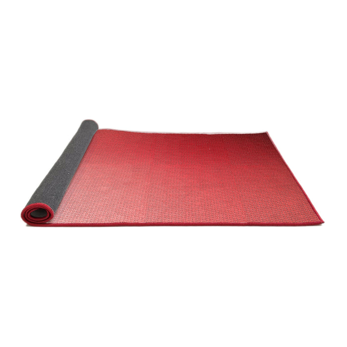 Thickness of Patterned Red Rug, pat789rd