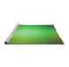 Sideview of Machine Washable Transitional Dark Lime Green Rug, wshpat790grn