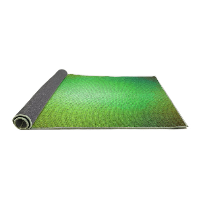 Thickness of Patterned Dark Lime Green Rug, pat790grn