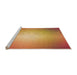 Sideview of Machine Washable Transitional Orange Rug, wshpat790org