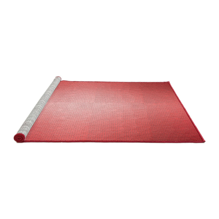 Sideview of Machine Washable Transitional Ruby Red Rug, wshpat790rd