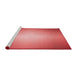 Sideview of Machine Washable Transitional Ruby Red Rug, wshpat790rd