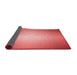 Thickness of Patterned Ruby Red Rug, pat790rd