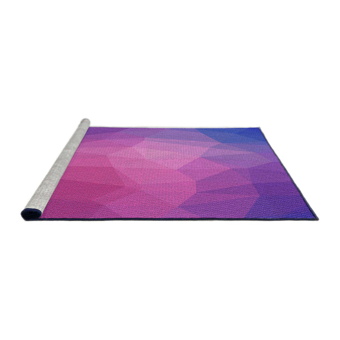Sideview of Machine Washable Transitional Crimson Purple Rug, wshpat791pur