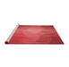 Sideview of Machine Washable Transitional Red Rug, wshpat791rd