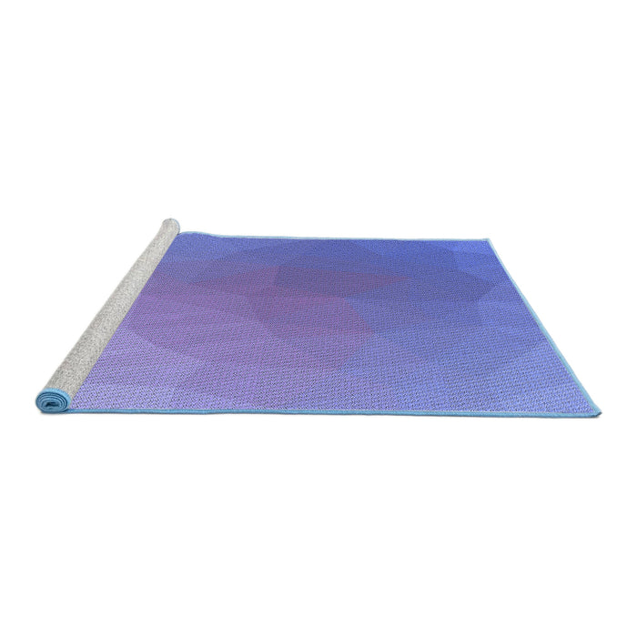 Sideview of Machine Washable Transitional Purple Mimosa Purple Rug, wshpat792blu