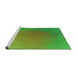 Sideview of Machine Washable Transitional Dark Lime Green Rug, wshpat792grn