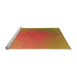 Sideview of Machine Washable Transitional Orange Rug, wshpat792org