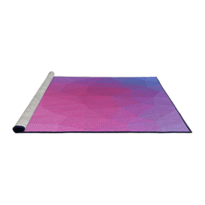Sideview of Machine Washable Transitional Purple Rug, wshpat792pur