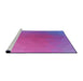 Sideview of Machine Washable Transitional Purple Rug, wshpat792pur