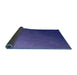 Thickness of Patterned Light Slate Blue Rug, pat793blu