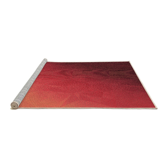 Sideview of Machine Washable Transitional Red Rug, wshpat793org