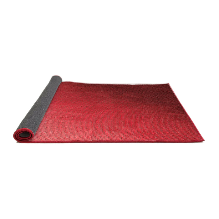 Thickness of Patterned Red Rug, pat793rd