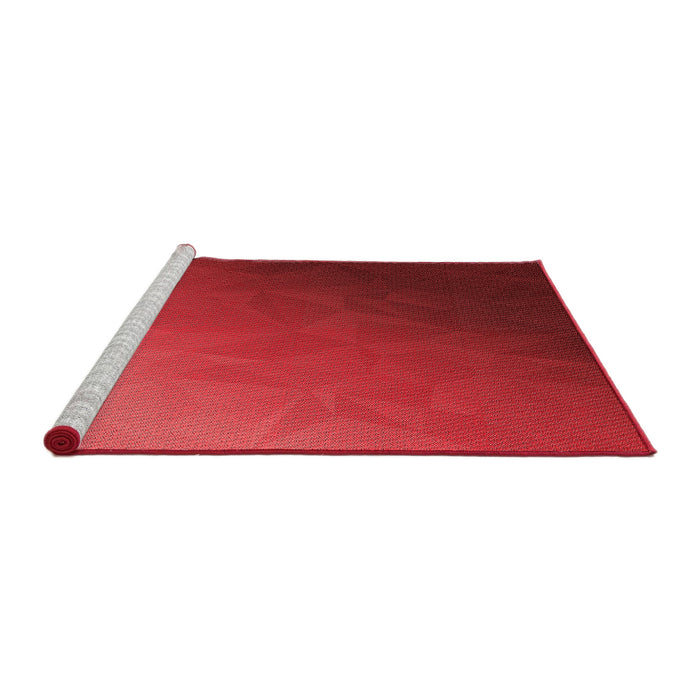 Sideview of Machine Washable Transitional Red Rug, wshpat793rd