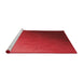 Sideview of Machine Washable Transitional Red Rug, wshpat793rd