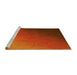 Sideview of Machine Washable Transitional Orange Red Orange Rug, wshpat793yw