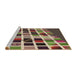 Sideview of Machine Washable Transitional Brown Green Rug, wshpat794brn