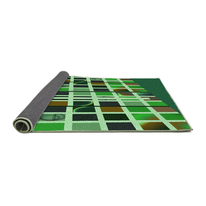 Thickness of Patterned Green Rug, pat794grn