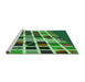 Sideview of Machine Washable Transitional Green Rug, wshpat794grn