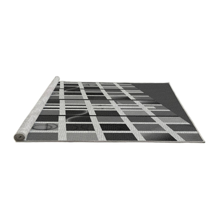 Sideview of Machine Washable Transitional Cloud Gray Rug, wshpat794gry