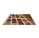 Sideview of Machine Washable Transitional Fire Brick Red Rug, wshpat794org